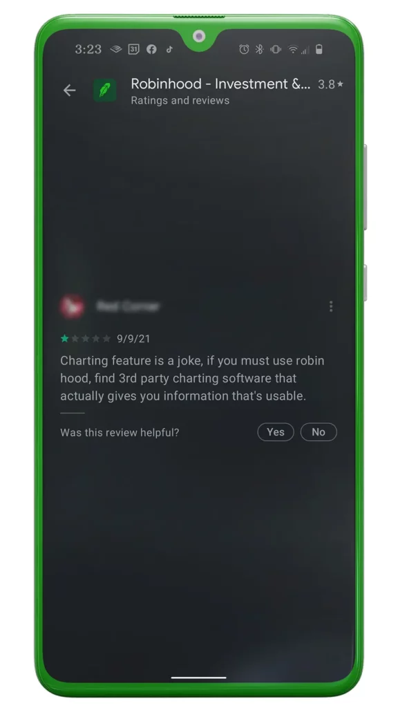 Robinhood Investing App One Star Review